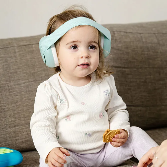 Alecto Casque Anti-bruit pour Bébés - Blanc et Vert