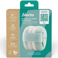Alecto Casque Anti-bruit pour Bébés - Blanc et Vert