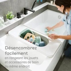 Angelcare Plateau de Bain avec Panier Extensible - Blanc