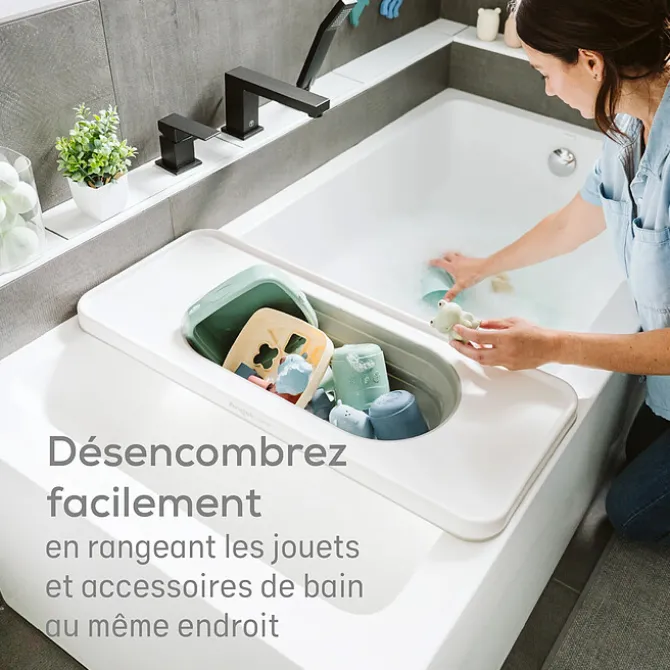 Angelcare Plateau de Bain avec Panier Extensible - Blanc