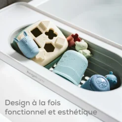 Angelcare Plateau de Bain avec Panier Extensible - Blanc