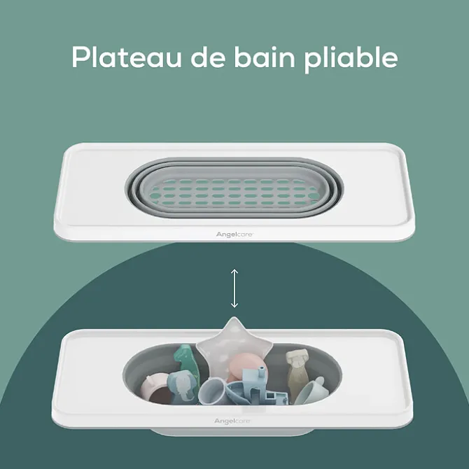 Angelcare Plateau de Bain avec Panier Extensible - Blanc