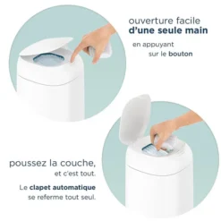 Angelcare Starter Pack Dress Up + 3 Recharges - Laquée Blanche