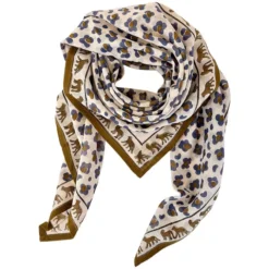 Apaches Big Foulard Dupatta Léopard - Macadamia