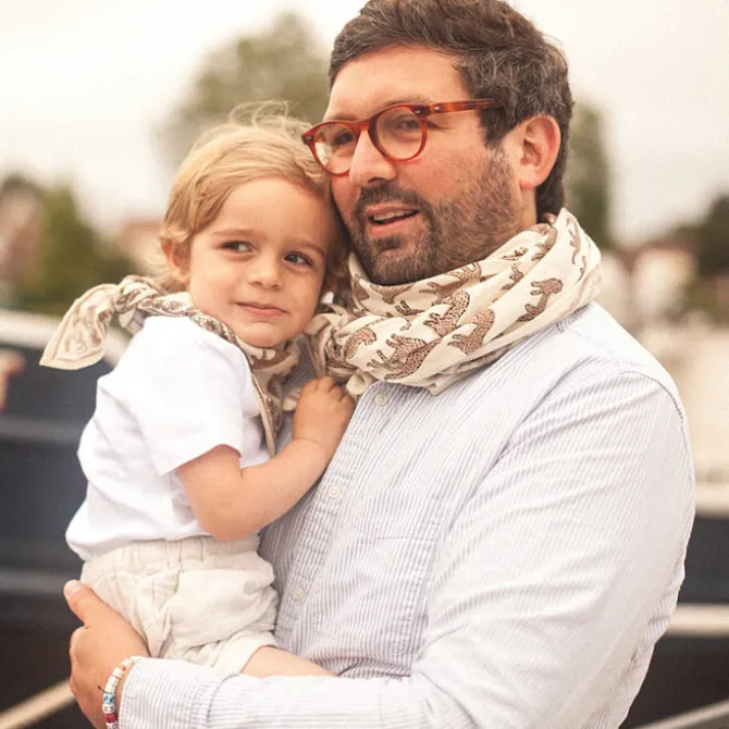 Apaches Big Foulard Latika Bengale - Latte