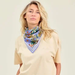Apaches Big Foulard Latika Bouquet - Iris