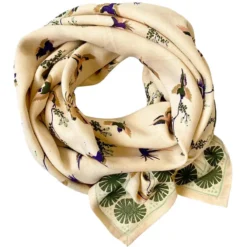 Apaches Big Foulard Latika Cerisier - Kaki