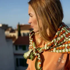 Apaches Big Foulard Latika Pop Corn - Olive