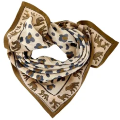 Apaches Small Foulard Dupitta Léopard - Macadamia