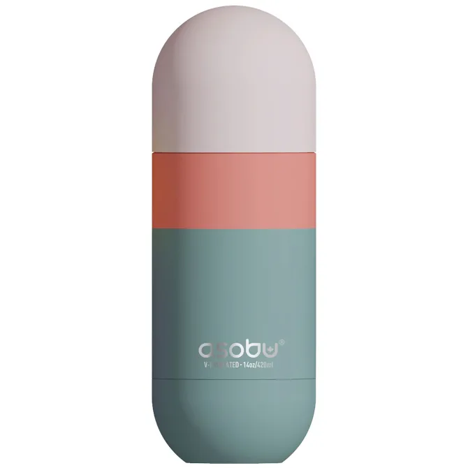 Asobu Gourde Isotherme avec Tasse Orb Pastel Green - 415 ml