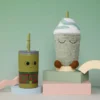 Asobu Mug Isotherme à Paille Peluche Fuzzie - Mimi le Milkshake