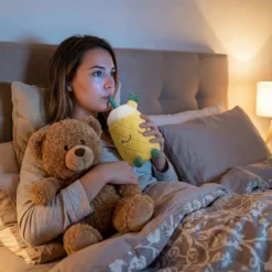 Asobu Mug Isotherme à Paille Peluche Fuzzie - Pip l'Ananas