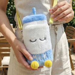 Asobu Mug Isotherme à Paille Peluche Fuzzie - Millie la Bouteille de Lait