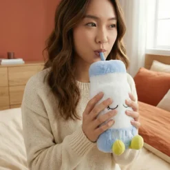 Asobu Mug Isotherme à Paille Peluche Fuzzie - Millie la Bouteille de Lait