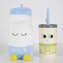 Asobu Mug Isotherme à Paille Peluche Fuzzie - Millie la Bouteille de Lait
