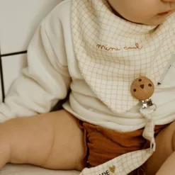 Atelier Wagram Bavoir Bandana - Gaze Petits Carreaux