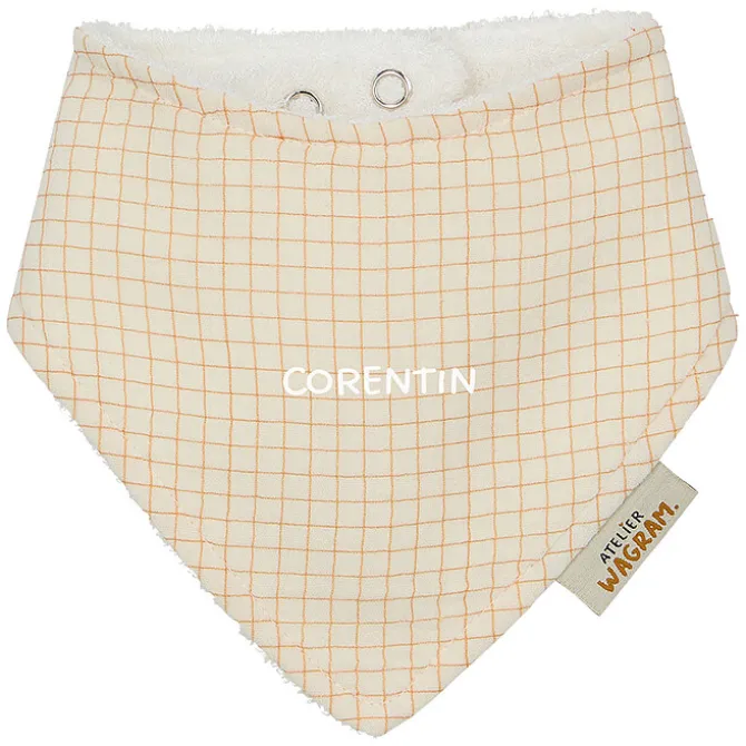 Atelier Wagram Bavoir Bandana - Gaze Petits Carreaux