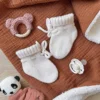 Atelier Wagram Chaussons Bébé Ecru Baby Love - 0/6 Mois