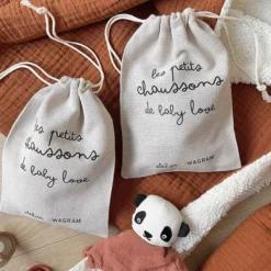 Atelier Wagram Chaussons Bébé Ecru Baby Love - 0/6 Mois