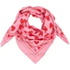 Atelier Wagram Foulard Adulte - Rose Coeurs Rouges