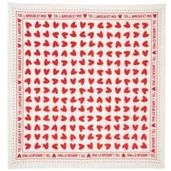 Atelier Wagram Foulard Enfant - Blanc Coeurs Rouges