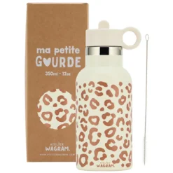 Atelier Wagram Gourde Inox Crème Léopard - 350 ml