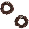 Atelier Wagram Lot de 2 Mini Chouchous - Léopard Marron