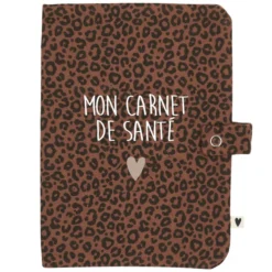 Atelier Wagram Protège-carnet de Santé - Léopard Marron Mon Carnet de Santé