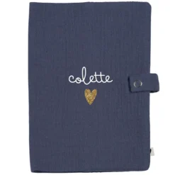 Atelier Wagram Protège-carnet de Santé - Gaze Bleu Jean