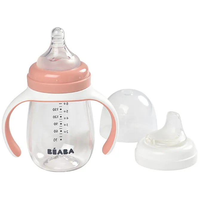 BÉABA Biberon 2-en-1 Old Pink - 210 ml