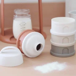 BÉABA Boite Doseuse Empilable - Cotton White & Terracotta