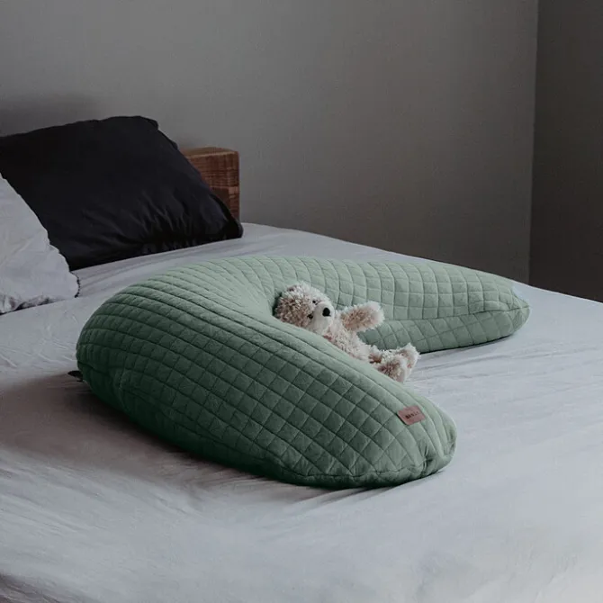 BÉABA Coussin d'Allaitement Big Flopsy Fleur de Coton - Sage Green