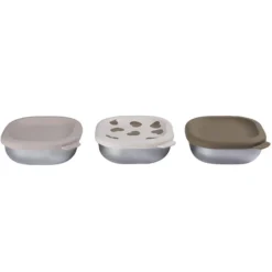 BÉABA Lot de 3 Boîtes Repas Inox Multi-usage Big Love - 250 ml