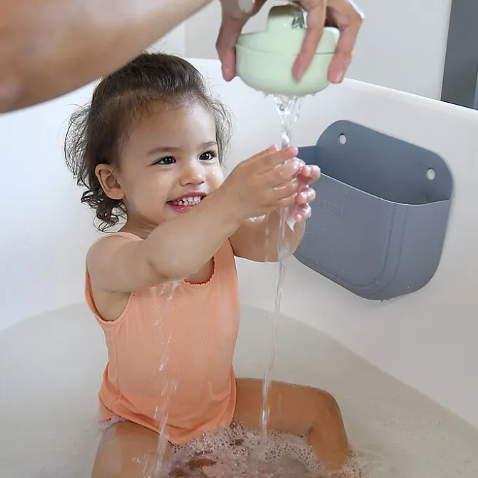 BÉABA Lot de 4 Jouets de Bain Silicone - Menthe au Lait Multi Couleurs