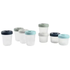BÉABA Lot de 8 Portions Clip 2ème Âge 150 et 250 ml - Multicolore