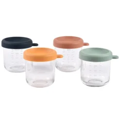 BÉABA Lot de 4 Portions Verre 250 ml - Sunrise Color Mix