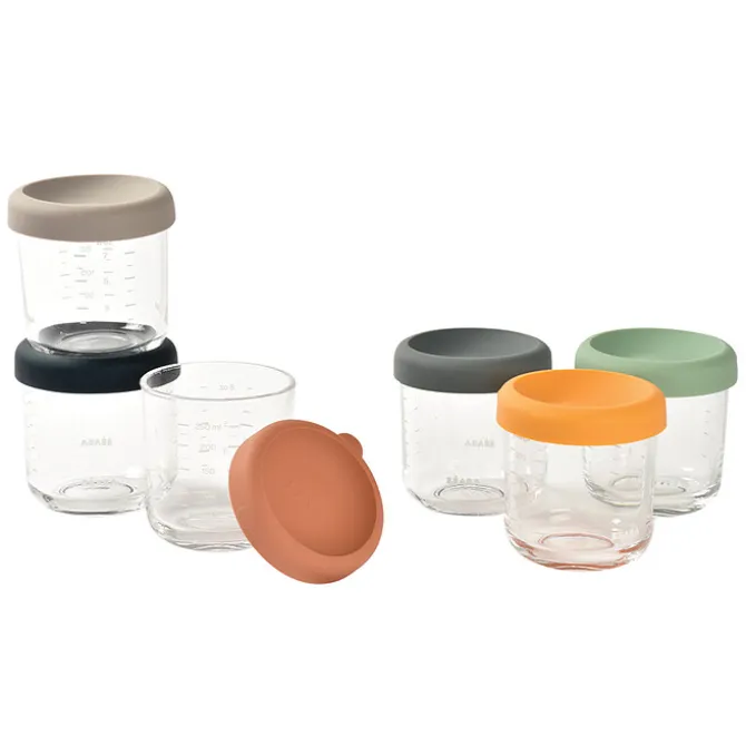 BÉABA Lot de 6 Portions Verre 250 ml - Sunrise Color Mix