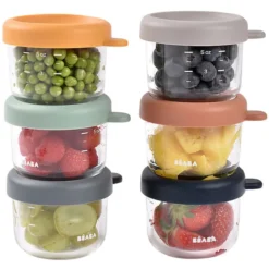 BÉABA Lot de 6 Portions Verre 150 ml - Sunrise Color Mix