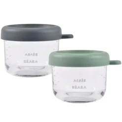 BÉABA Lot de 2 Portions Verre 150 ml - Sage Green & Mineral