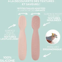 BÉABA Lot de 2 Pré-cuillères - Cotton Candy & Marshmallow