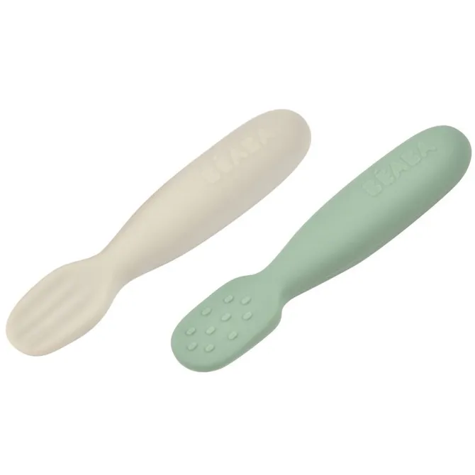 BÉABA Lot de 2 Pré-cuillères - Velvet Grey & Sage Green