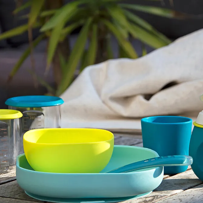 BÉABA Set de Vaisselle 4 Pièces - Blue