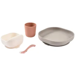 BÉABA Set de Vaisselle 4 Pièces - Terracotta