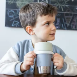 BÉABA Tasse d'Apprentissage Inox Click & Drink - Pebble