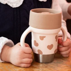 BÉABA Tasse d'Apprentissage Inox Click & Drink - Big Love