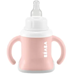 BÉABA Tasse Evoluclip 3-en-1 Old Pink - 150 ml