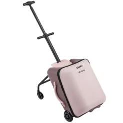 BÉABA Valise avec Assise de Voyage MICRO Luggage Eazy - Guimauve Sorbet