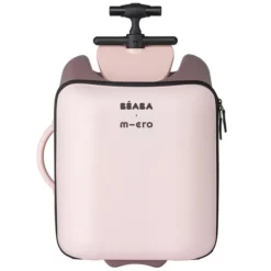 BÉABA Valise avec Assise de Voyage MICRO Luggage Eazy - Guimauve Sorbet