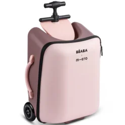 BÉABA Valise avec Assise de Voyage MICRO Luggage Eazy - Guimauve Sorbet