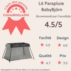 BabyBjörn Lit Parapluie Light - Noir